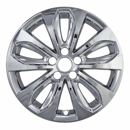 18, 5 Double Spoke, Chrome Plated, Plastic, Set Of 4, Not Compatible With Steel Wheels